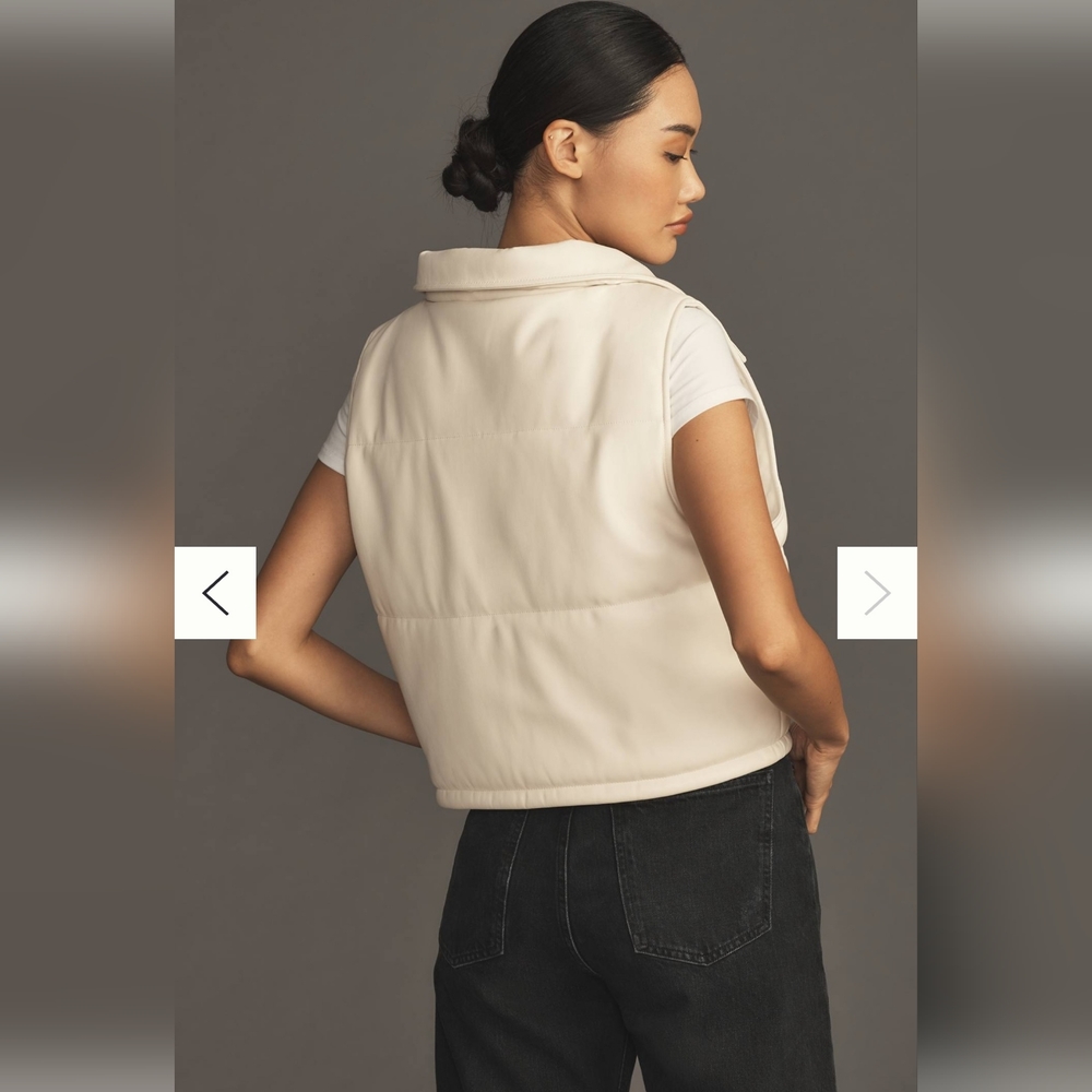 Anthropologie Faux Leather Vest - Picture 3 of 9